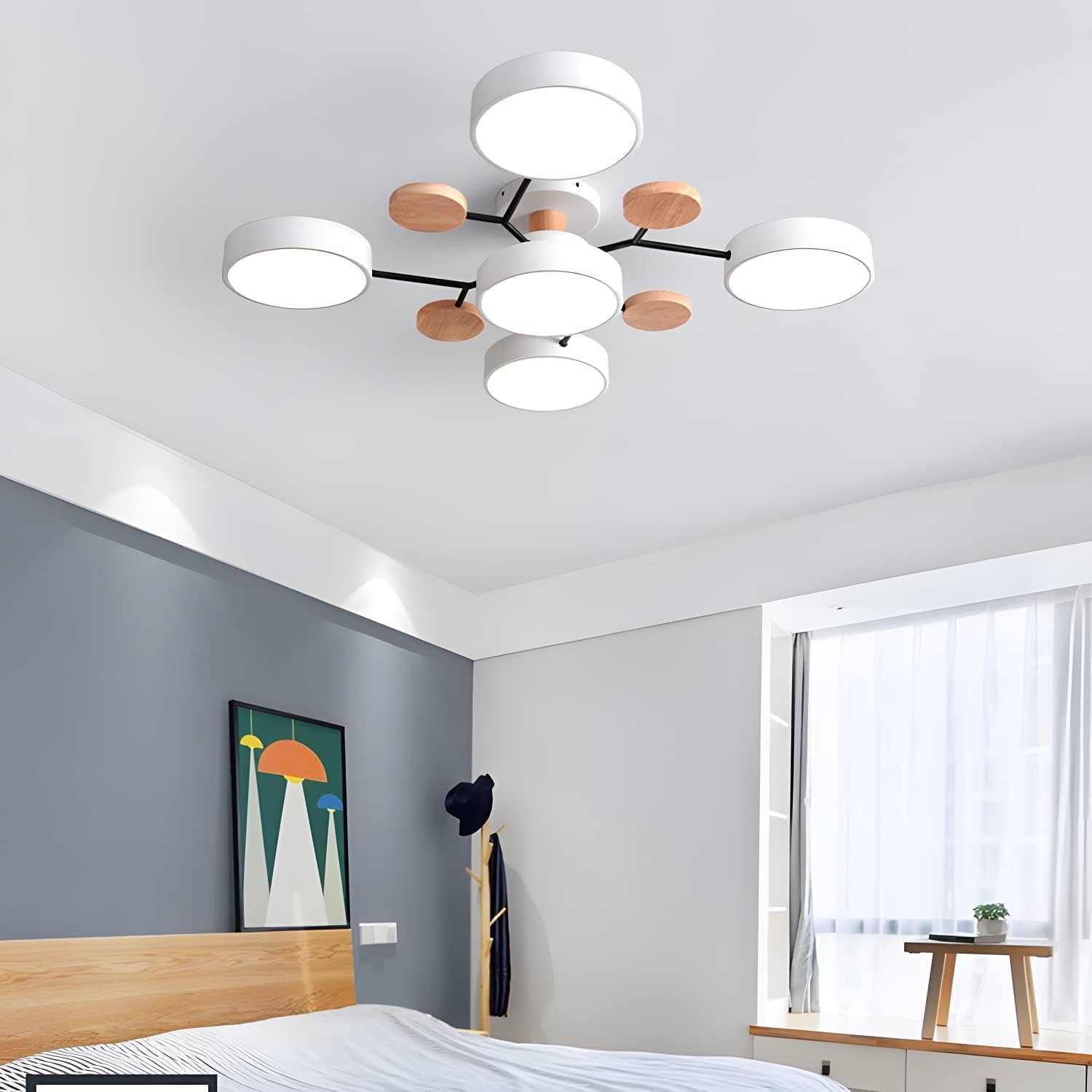 Modern Round Branch Type LED Semi-Recessed Ceiling Light