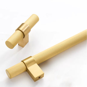 Solid Brass Knurled Hardware Kitchen Cabinet Pull