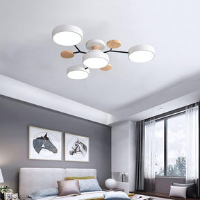 Modern Round Branch Type LED Semi-Recessed Ceiling Light