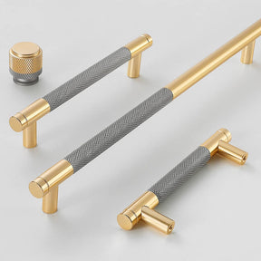 2 Pack Gold Knurled Kitchen Cabinet Pulls