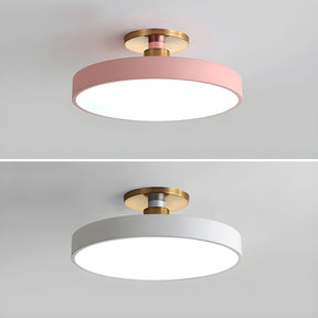 Modern Concise Circular LED Semi Flush Mount Ceiling Light