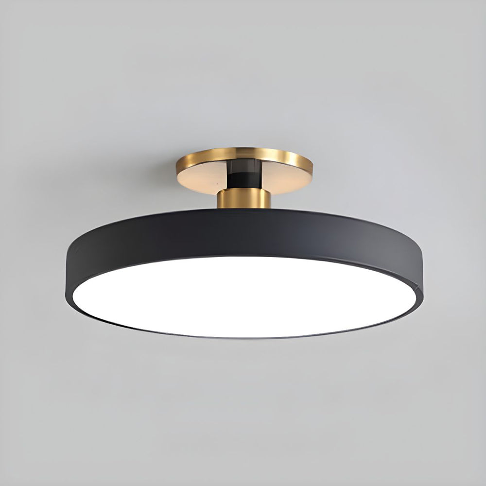 Modern Concise Circular LED Semi Flush Mount Ceiling Light