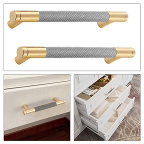 2 Pack Gold Knurled Kitchen Cabinet Pulls