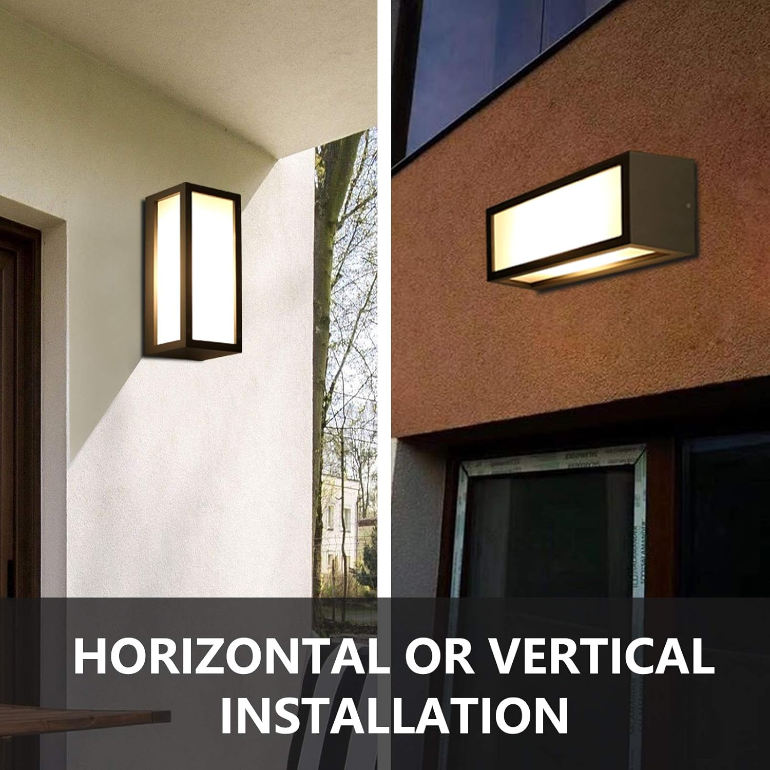 Square Waterproof Black Hardware Outdoor LED Wall Light