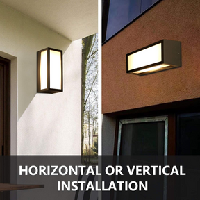 Square Waterproof Black Hardware Outdoor LED Wall Light