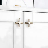 Modern Bright Silver Zinc Alloy Cabinet Pulls and Handles