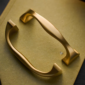 Wide Head Simple Brass Drawer Handles