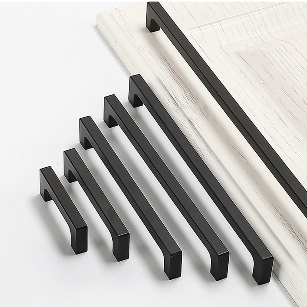 Black Simple Long Cabinet Handles