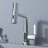 Digital Single Hole Brass Hot and Cold Basin Tap_Sliver