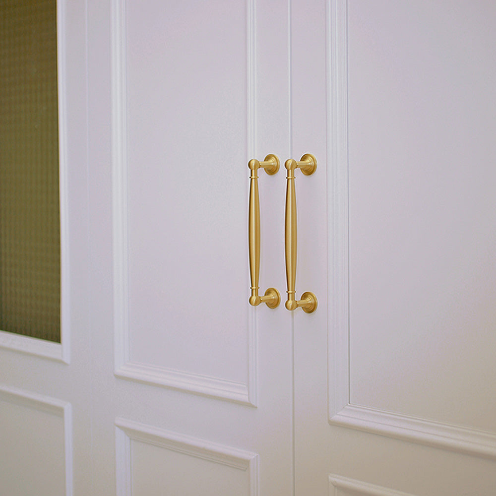 European style Wardrobe Gold Cabinet Double Hole Handle