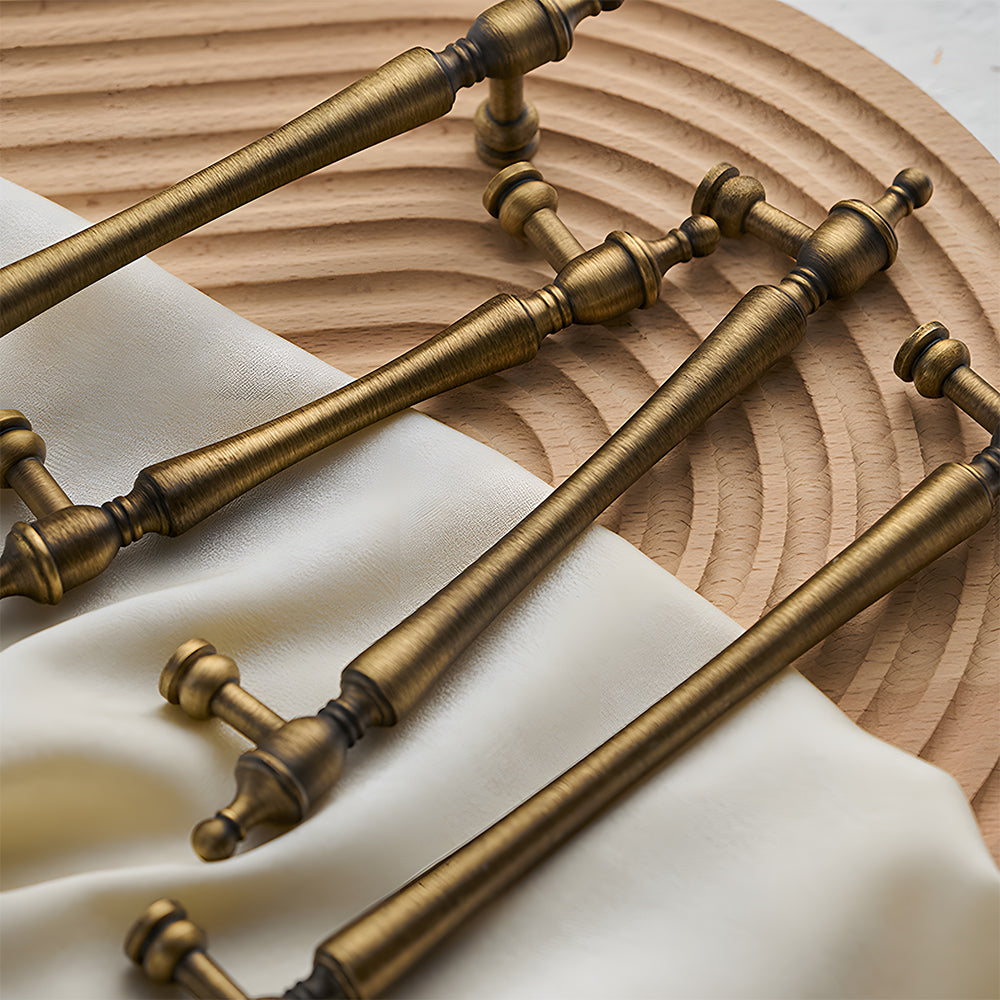 Vintage Brass Wardrobe Cabinet Door Handles