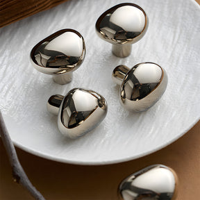 Organic Pebble Brushed Mushroom Cupboard Knobs
