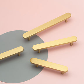 Modern Simple Brass Gold Cabinet Handles
