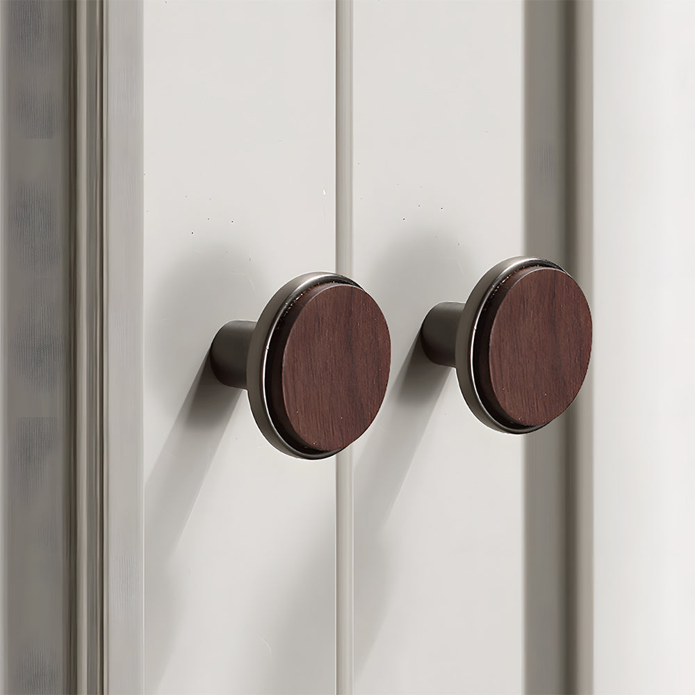 Modern Walnut Wooden Cabinet Handles