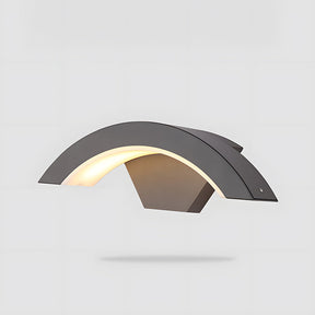 Nordic Arc Waterproof LED Outdoor Black Wall Lamp