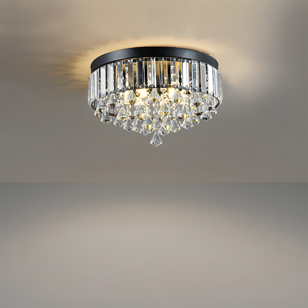Modern Crystal Fixture Flush Mount Ceiling Lighting for Living Room