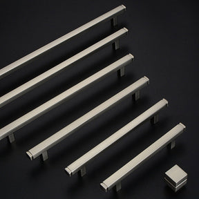Modern Minimalist Square Brushed Handles And Pulls
