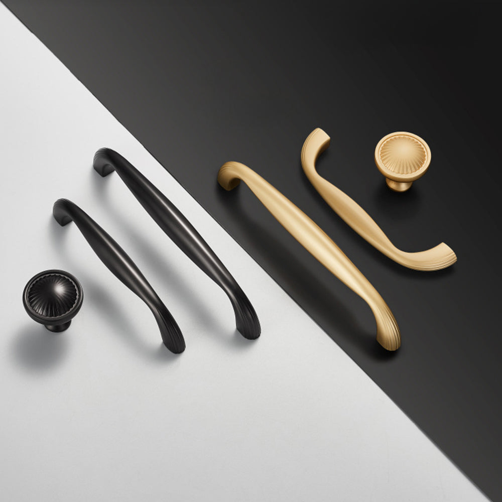 Modern Minimalist Curved Cabinet Drawer Pull Handles
