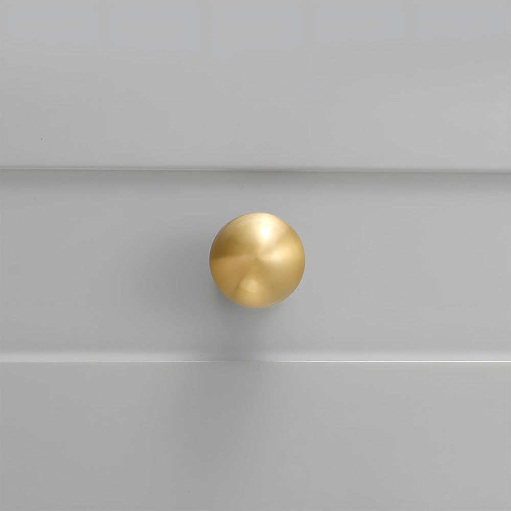 Smooth Brass Gold Solid Wardrobe Pull Handles