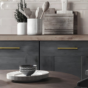 Simple Gold Brass Cabinet Handles