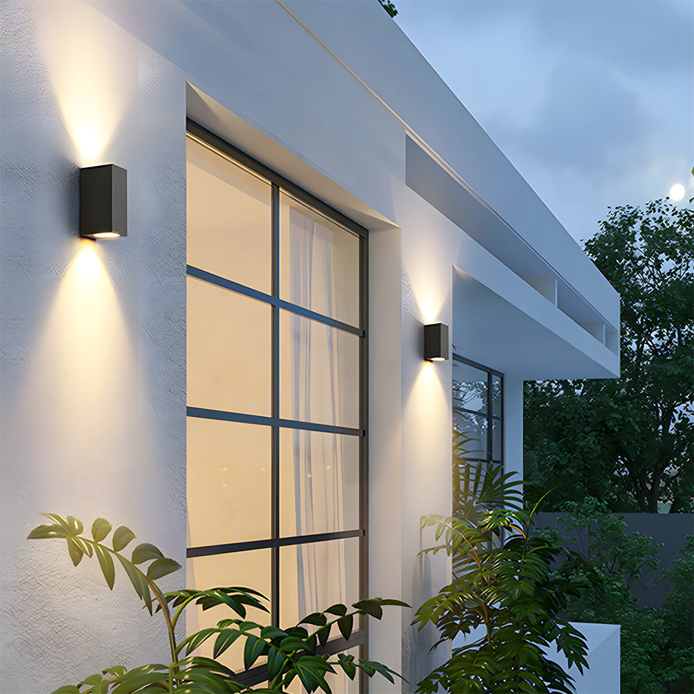 IP65 Black Up and Down LED Outdoor Wall Lights