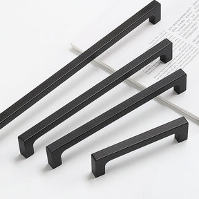 Black Simple Long Cabinet Handles
