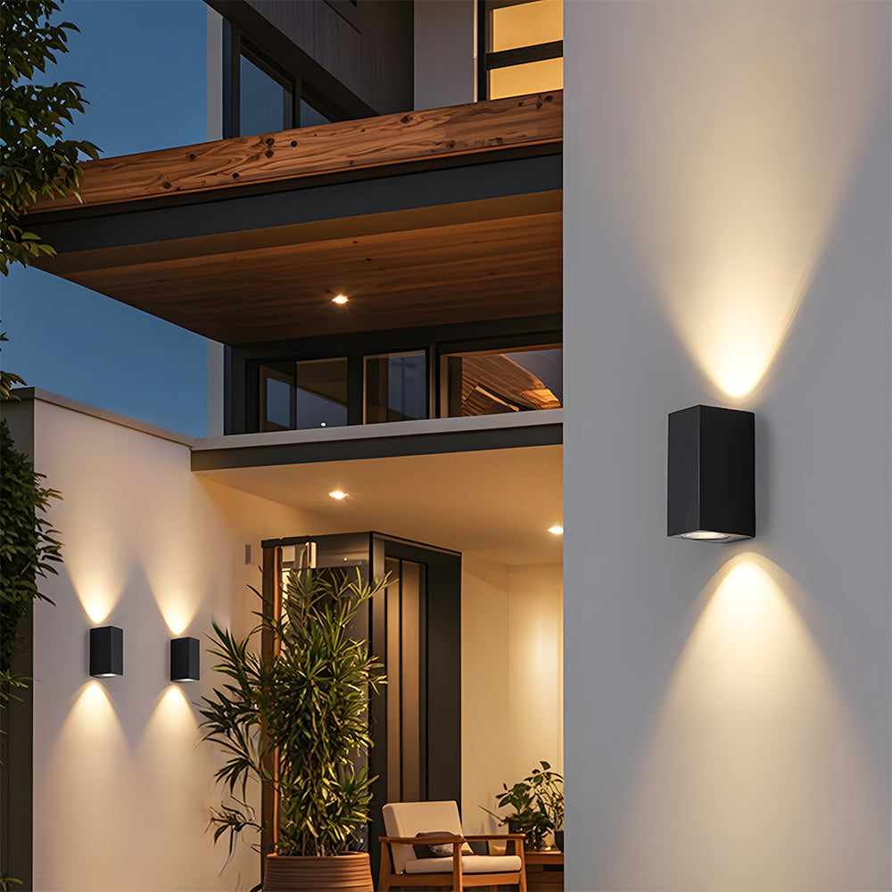 IP65 Black Up and Down LED Outdoor Wall Lights