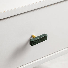 Light Luxury Marble Brass Square Cabinet Handles