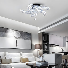 Luxury Crystal 5 Arms LED Flush Mount Ceiling Lights