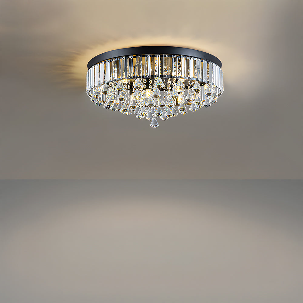 Modern Crystal Fixture Flush Mount Ceiling Lighting for Living Room