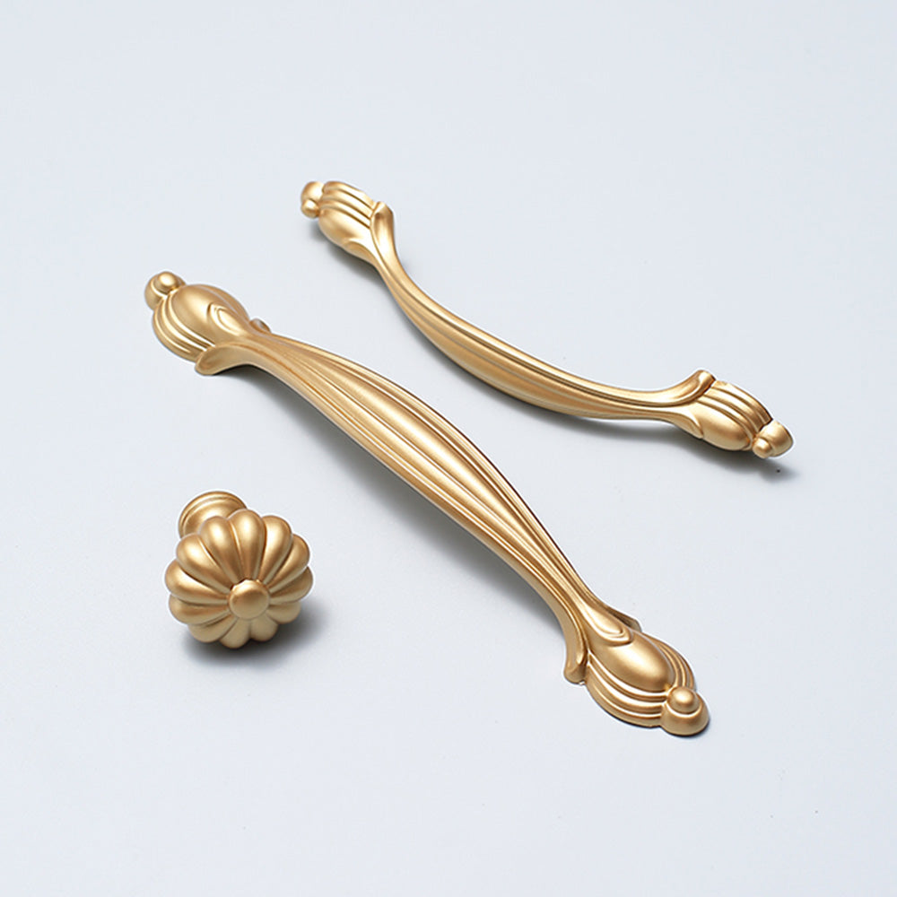 Modern Gold Zinc Alloy Furniture Cabinet Handle And Knob