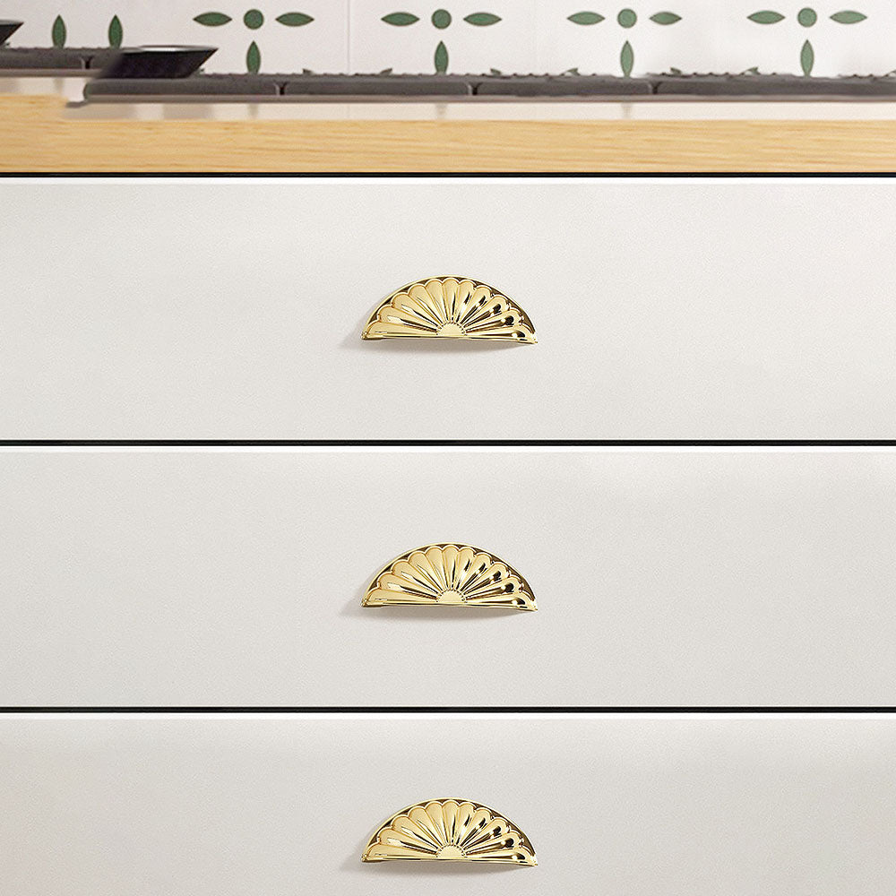 Modern Antique Shell Cabinet Edge Pulls