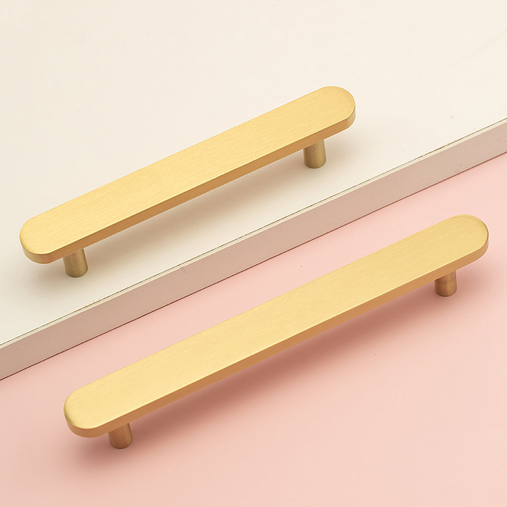 Modern Simple Brass Gold Cabinet Handles