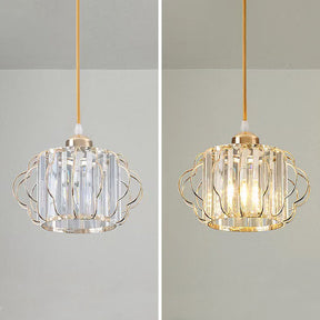 Luxurious Curved Iron Crystal Hallway Ceiling Light