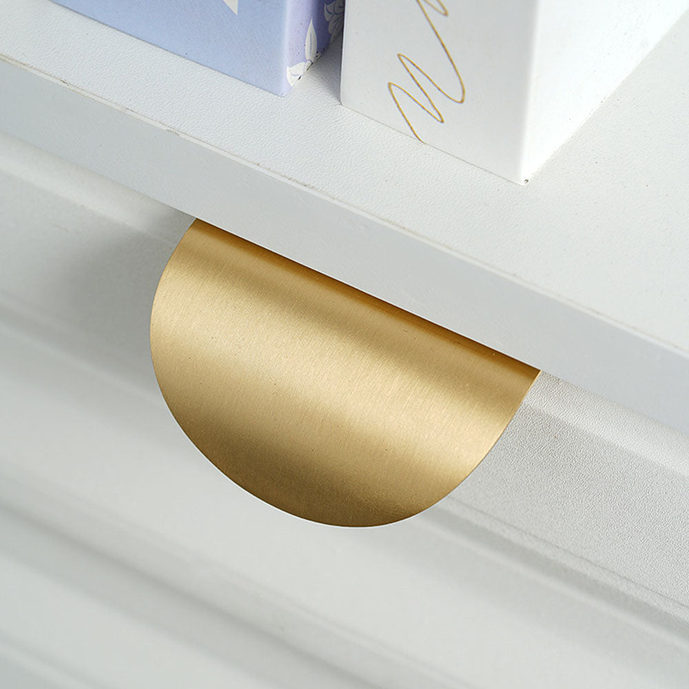 Modern Solid Gold Brass Finger Cabinet Pulls