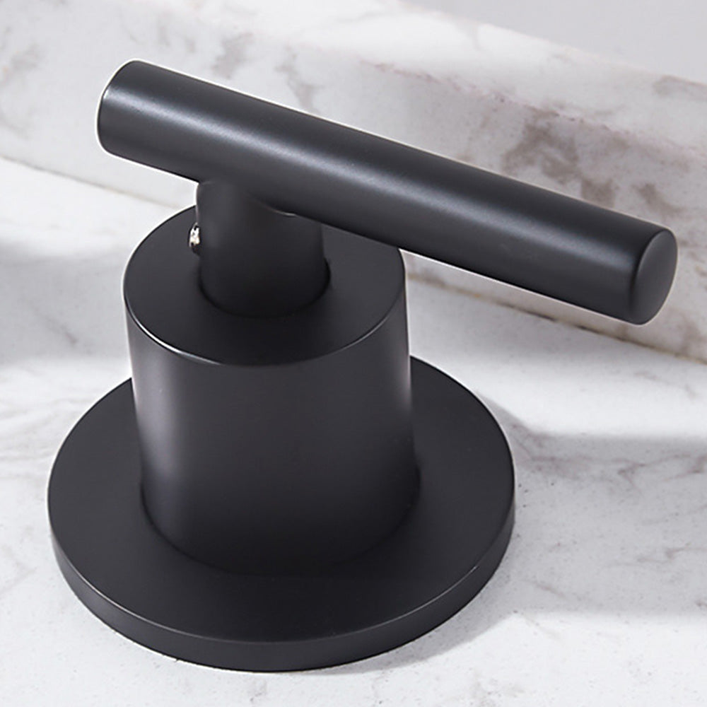 Dual Lever Brass Bathroom Tap_Black