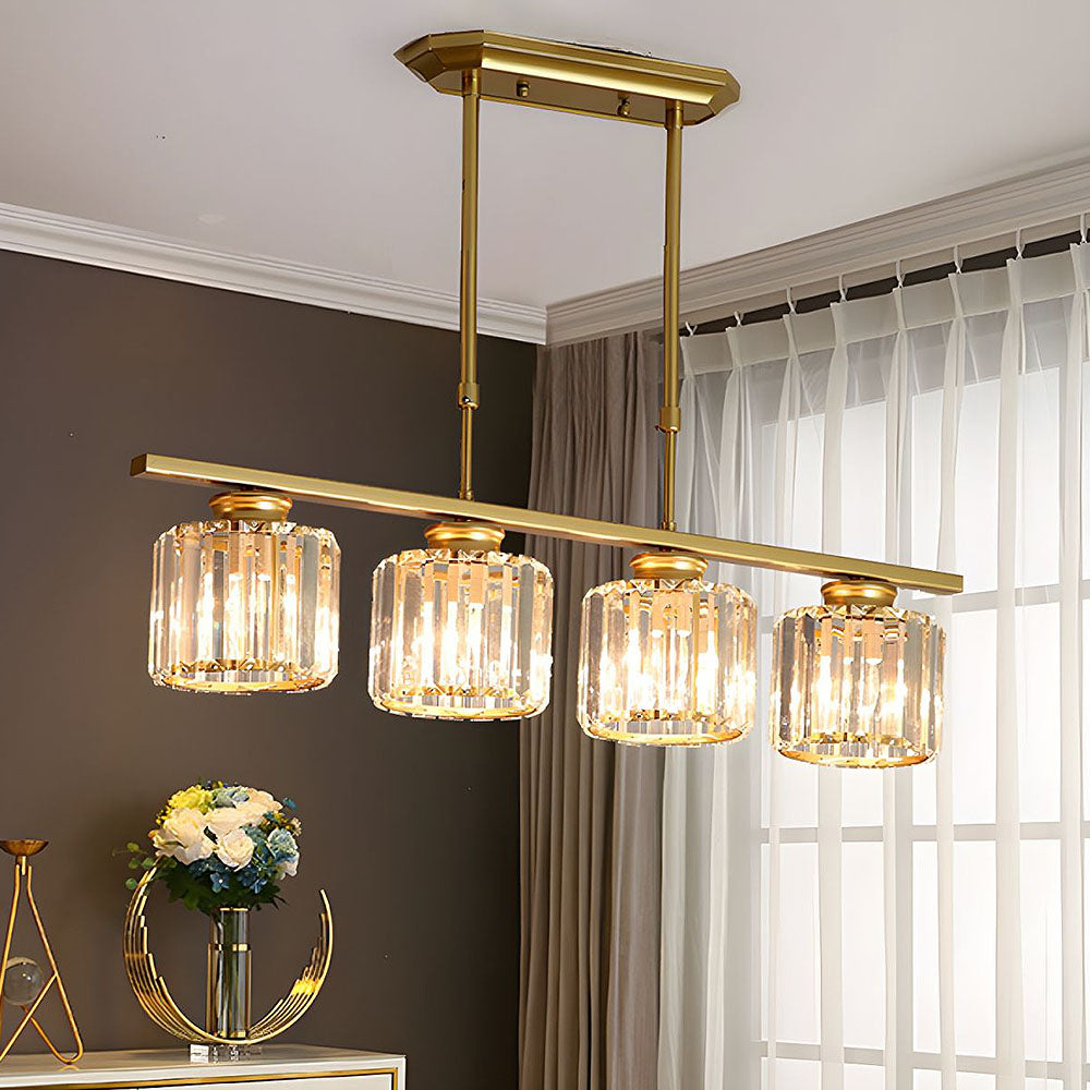 Nordic Multi-Head Designer Long Glass Island Lamps