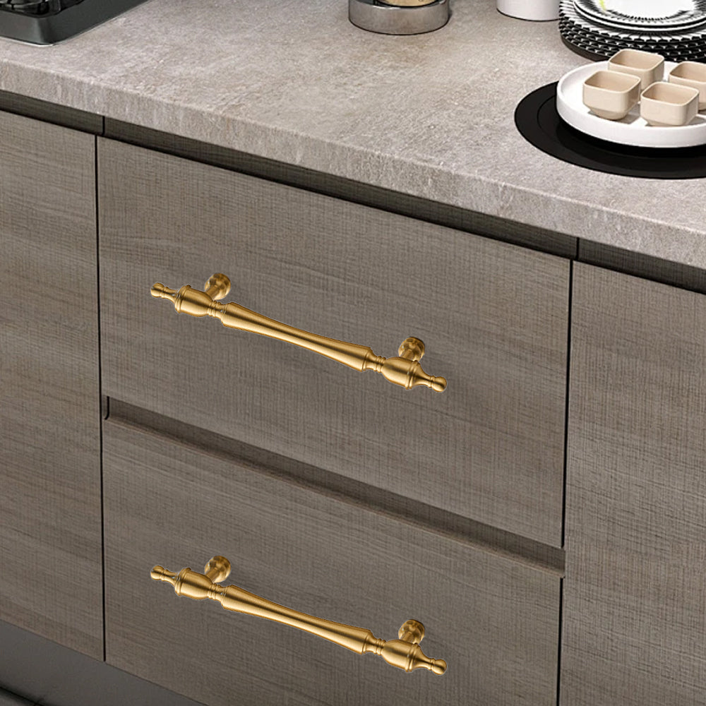 Vintage Brass Wardrobe Cabinet Door Handles