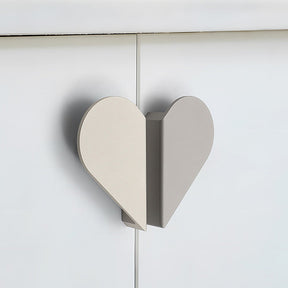 Colorful Heart-Shaped Cartoon Wardrobe Door Handle