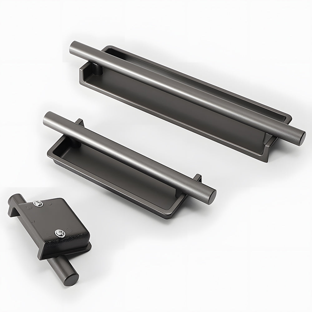 Simple Aluminum Alloy Recessed Concealed Cabinet Handles