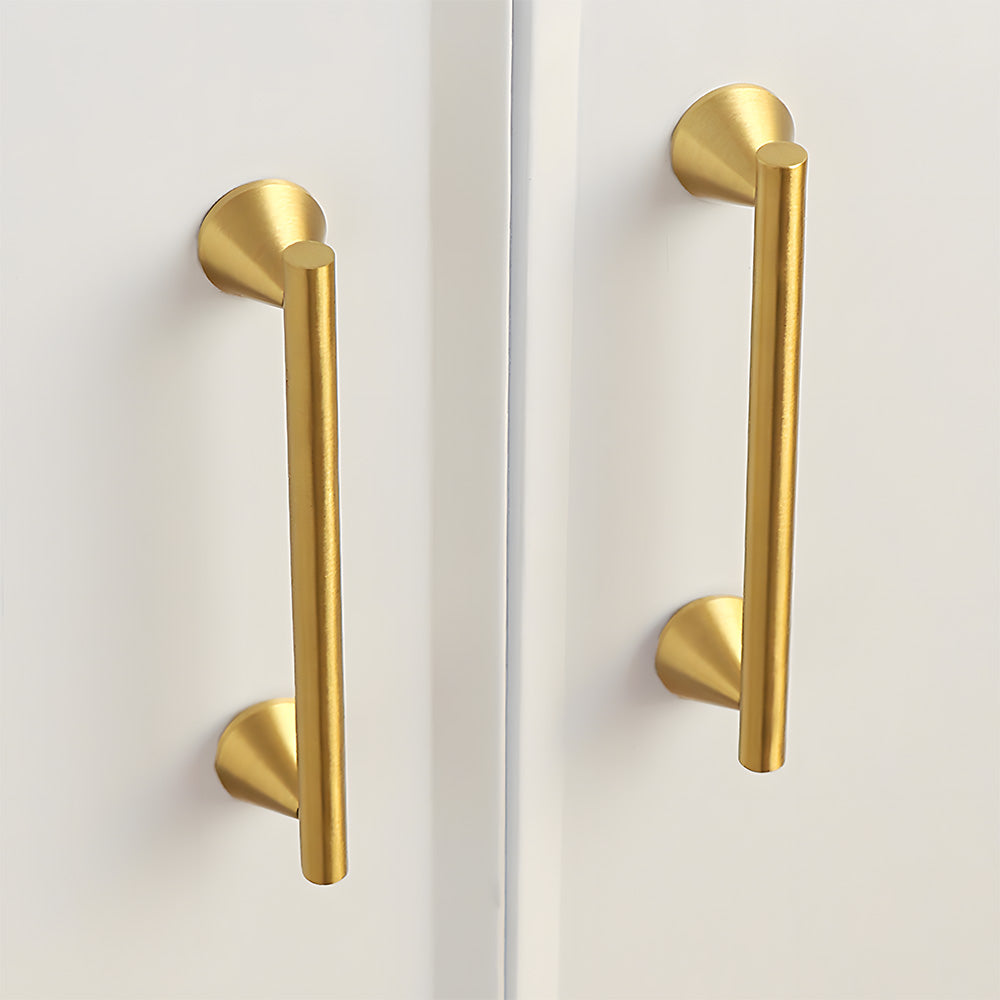 Modern Cone-shaped Feet Brass Cabinet Pulls