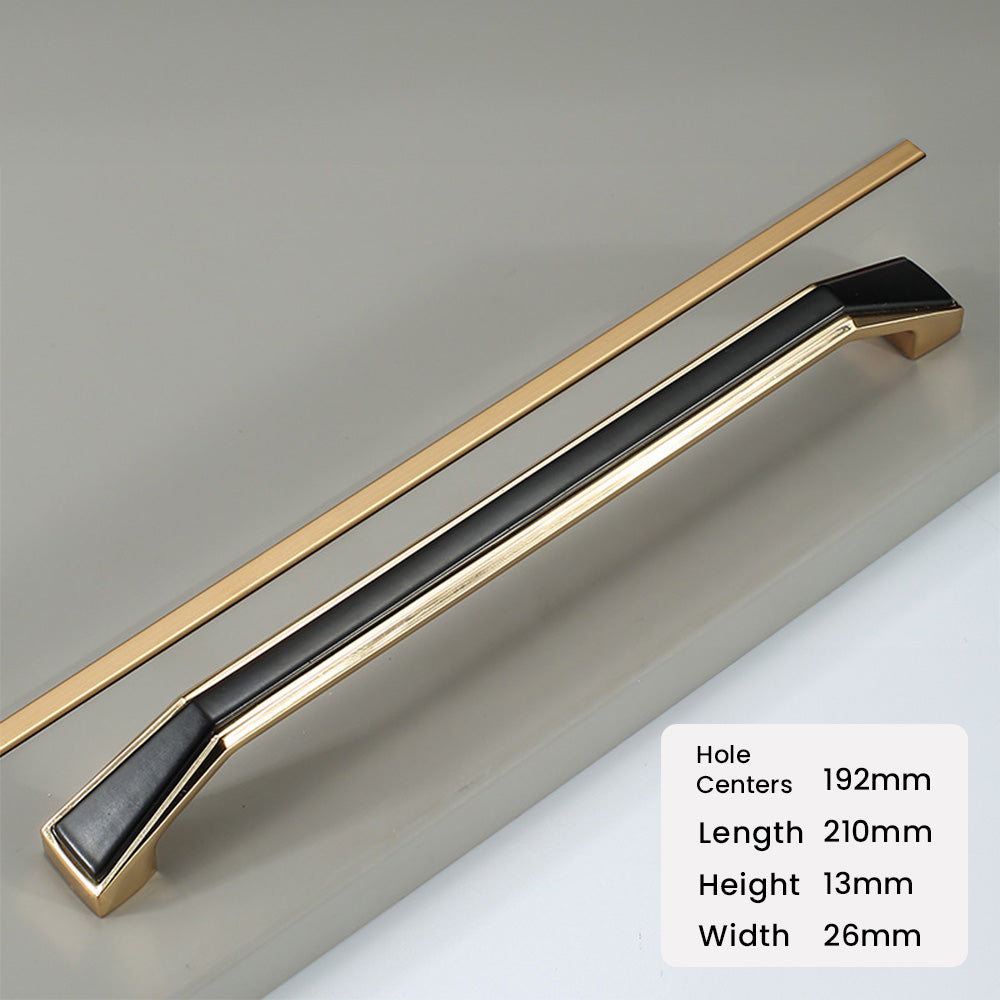 Modern Simple Wardrobe Handle Zinc Alloy Gold&Black Cabinet Pulls