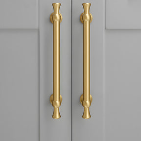 Smooth Brass Gold Solid Wardrobe Pull Handles