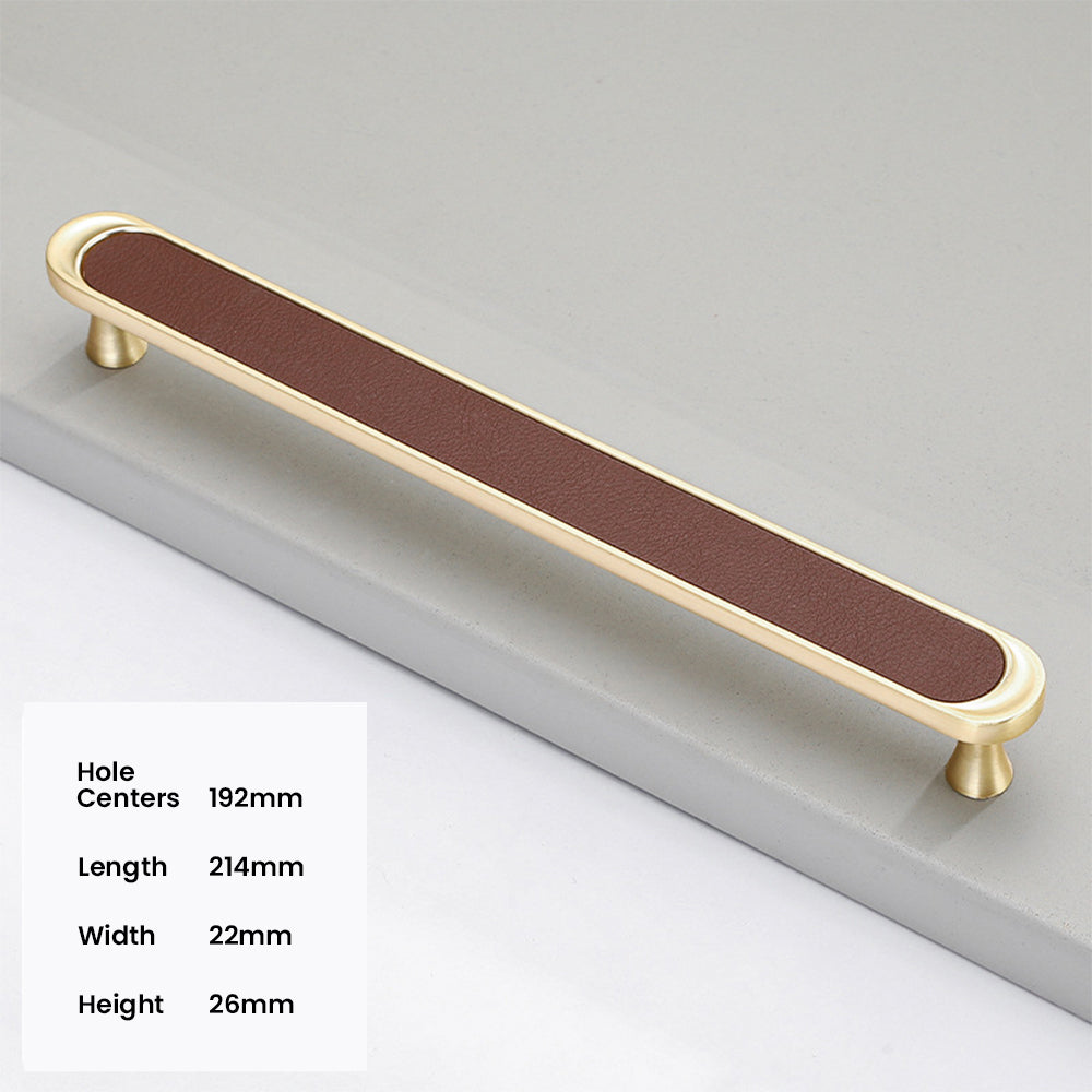 Modern Deco Leather Drawer Handles