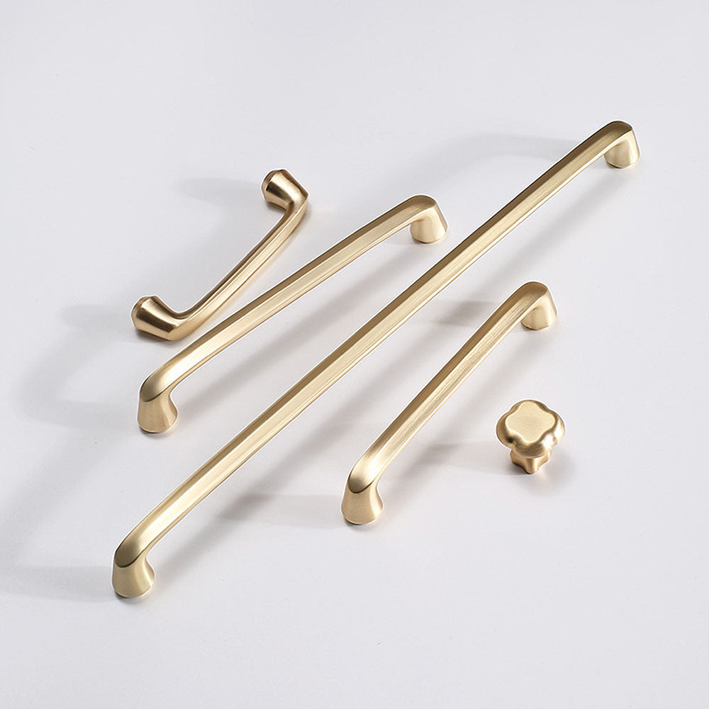 Smooth Gold Cabinet Handles for Wardrobe Cupboard