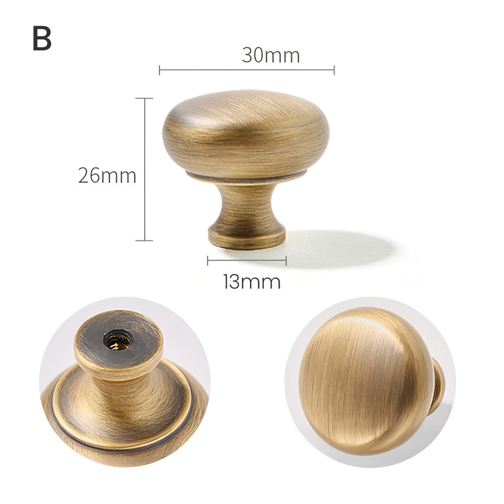 Vintage Bronze Solid Brass Knob with Backplate