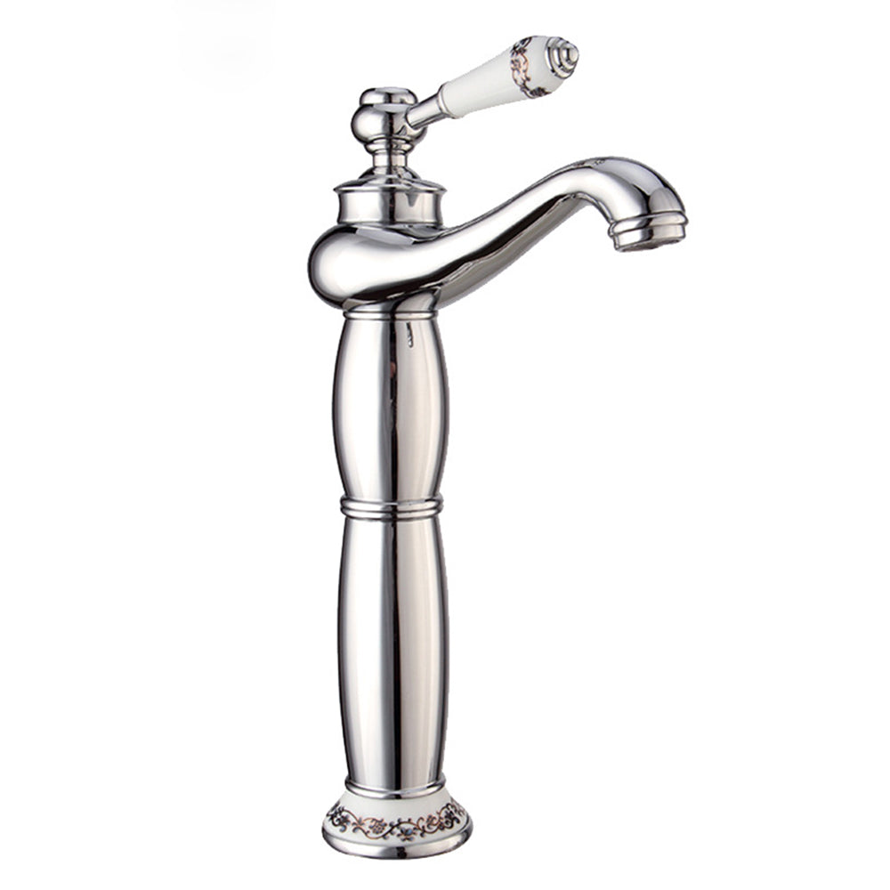 Traditional  Solid Brass Single Hole Basin Tap_Chrome