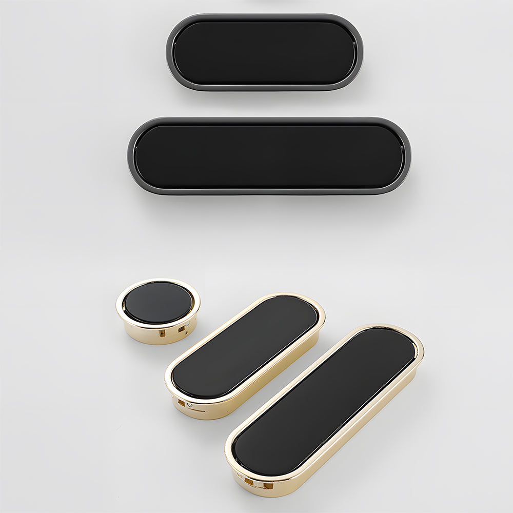 Contemporary Black Hidden Recessed Finger Edge Pulls
