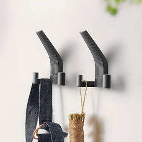 Modern Fluted Zinc Alloy Double Wall Hooks