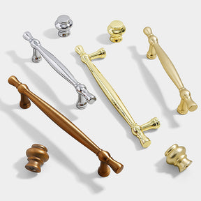 Simple Retro Gold Solid Zinc Alloy Cabinet Handles And Drawer Knobs